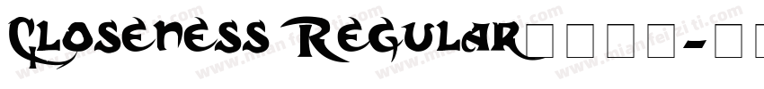 Closeness Regular字体下载字体转换